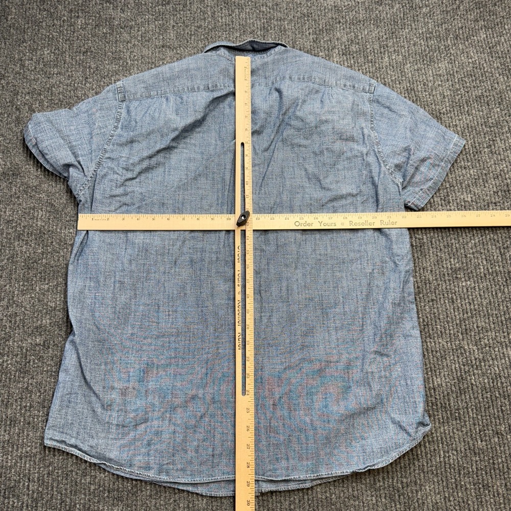J Crew Shirt Mens XL Slim Fit Blue Chambray Button Down Lightweight Preppy - Picture 6 of 7